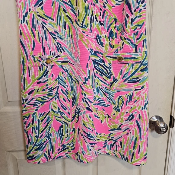 NWOT Lilly Pulitzer Layton Shift Tropical Palm Dress - Picture 3 of 11